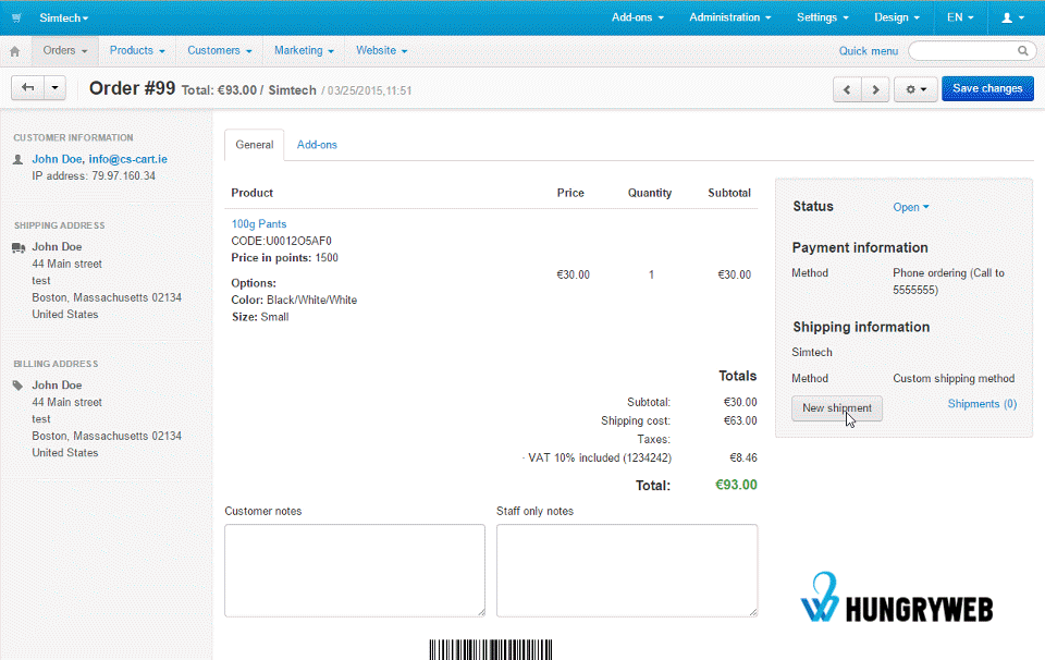 Testing tracking url